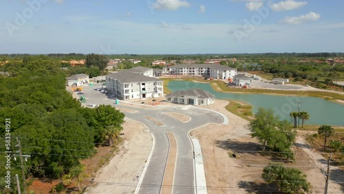 Aerial video The Griffon Vero Beach neighborhood construction stages March 2023 photo