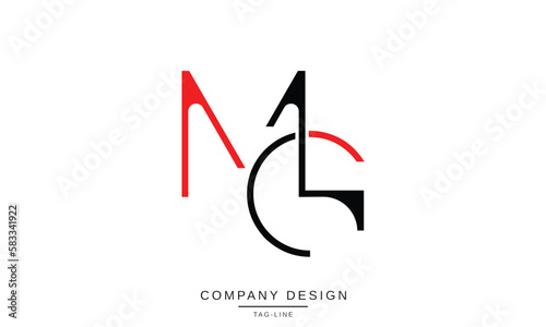 MG, GM, Abstract Letters Logo Monogram