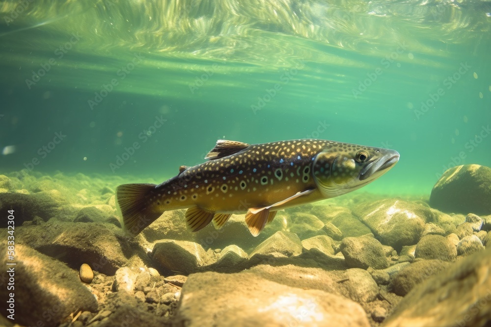 Wild Trout Underwater Generative AI Wild Trout Underwater Generative AI
