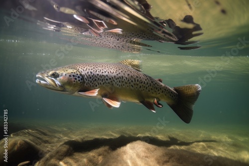 Wild Trout Underwater Generative AI