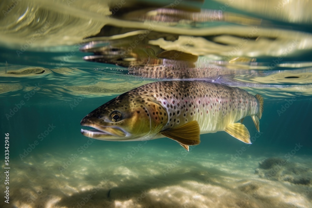 Wild Trout Underwater Generative AI