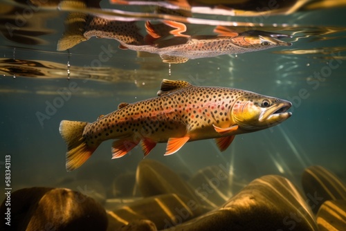 Wild Trout Underwater Generative AI