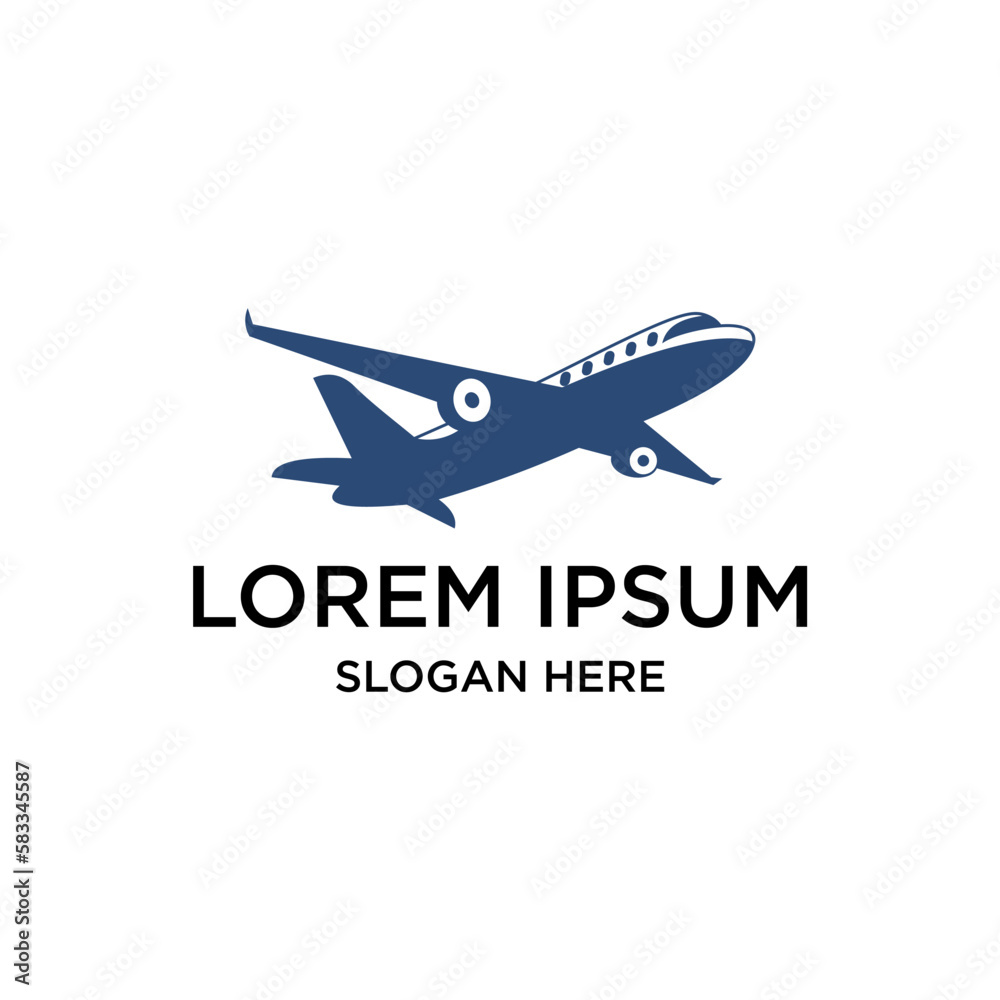 airplane logo design template
