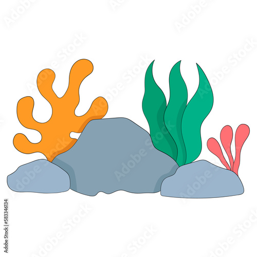 underwater coral reef icon