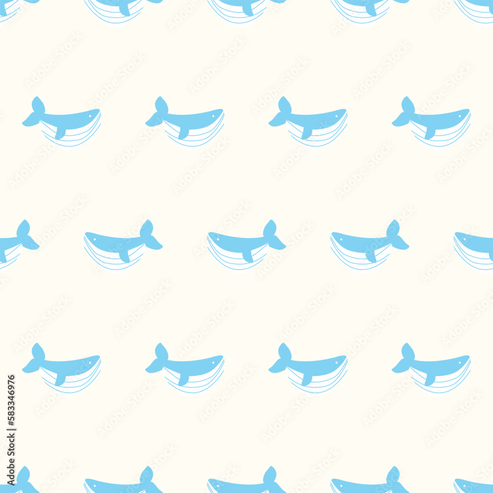 Seamless Surface Pattern Design, whale Art for Home Textiles Dress Sweater Scarf Bedding Mats and Packaging