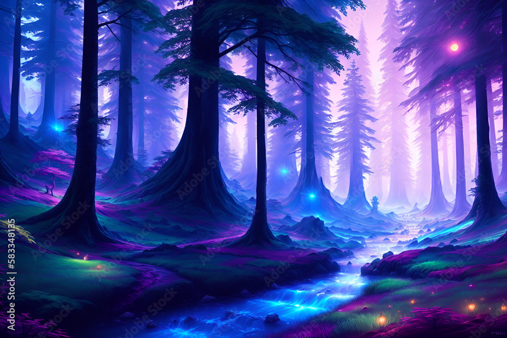 scene with trees