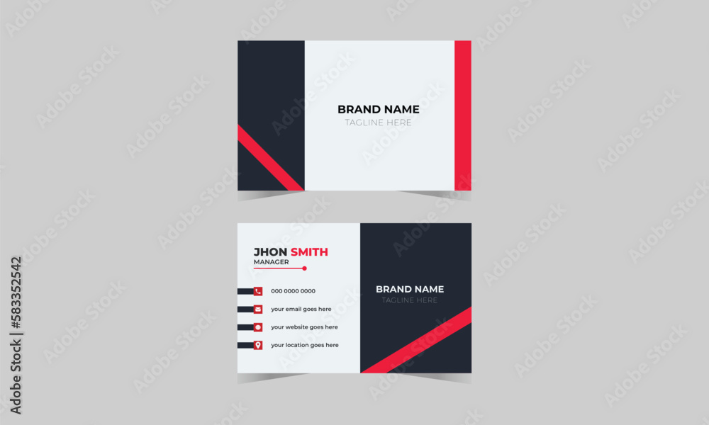 Corporate Modern Business Card Design Template Creative and Clean Business Card Name
Name Card Visiting Card Simple Card Vector Design
