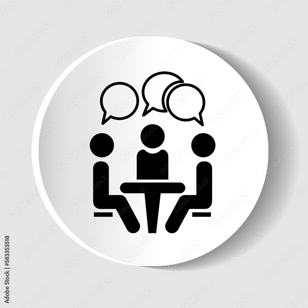 Conference vector icon for web design and mobile phone applicationsb Conference vector icon for web design and mobile phone applicationsb