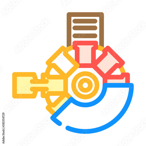 copper smelter cast anodes color icon vector illustration