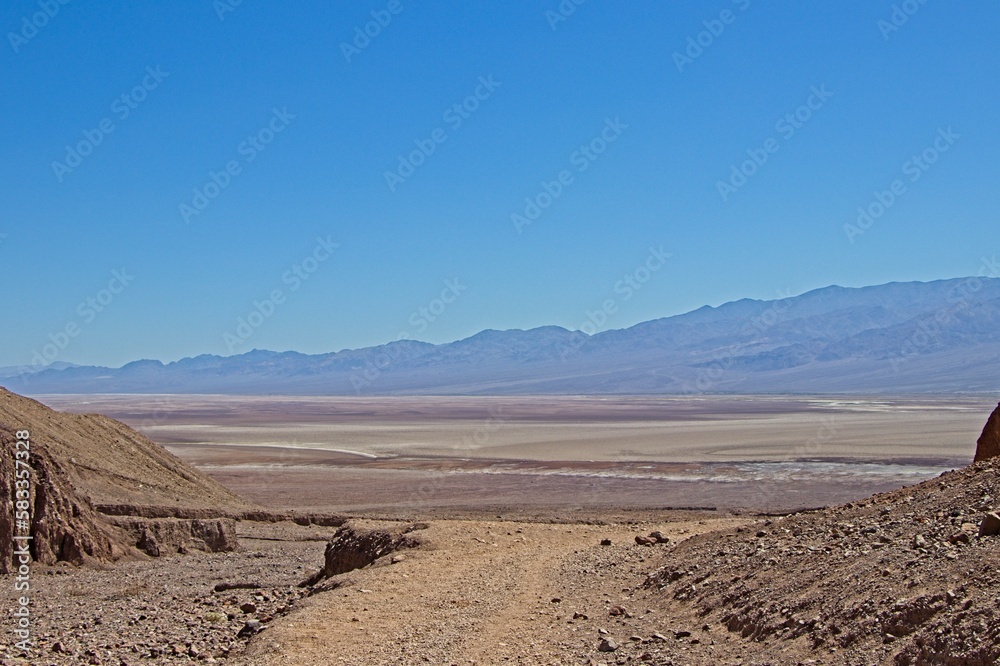 Looking over arid Death Valley from the Natural Bridge trail.