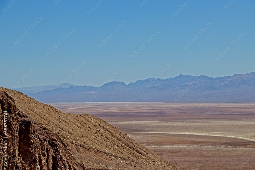 Looking over arid Death Valley from the Natural Bridge trail. Looking over arid Death Valley from the Natural Bridge trail.