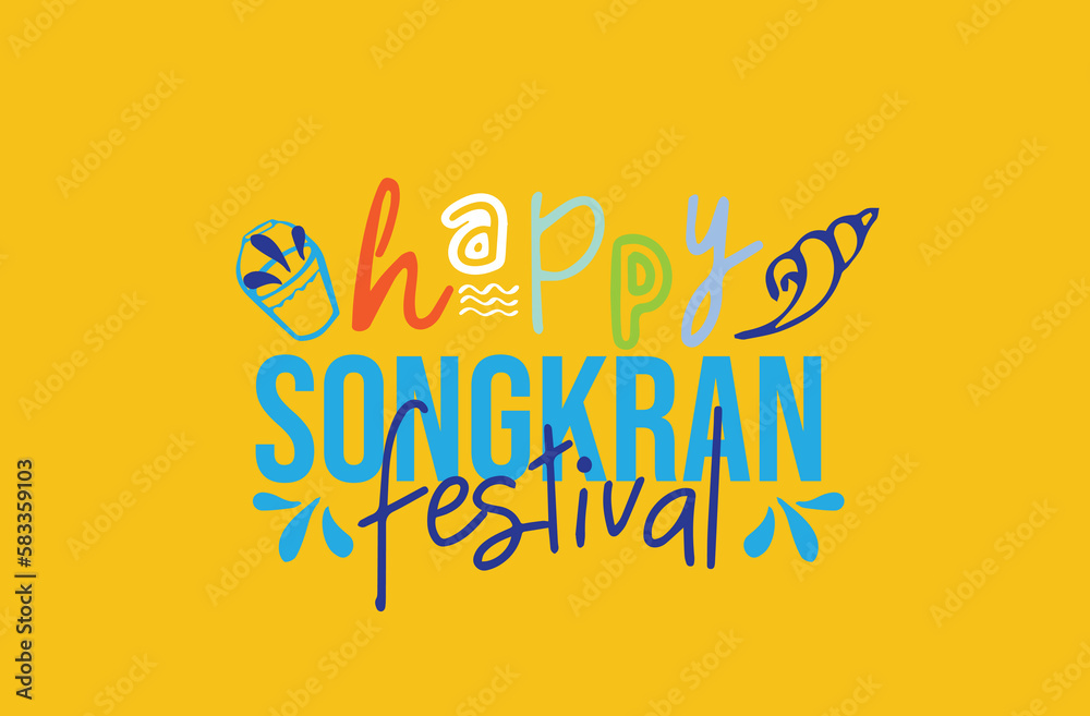 Happy Songkran Festival, Thailand Celebration poster