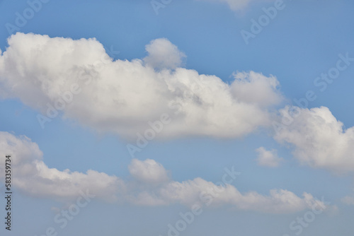 Cumulus clouds on blue sky  texture background