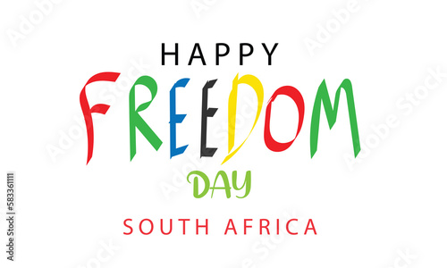 Happy South Africa Freedom Day 27 April. Template for background, banner, card, poster