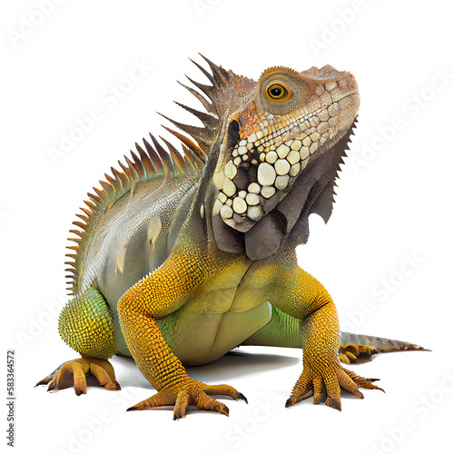 iguana isolated on white background