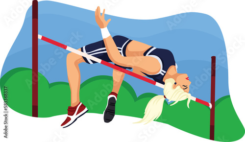 Sport isometric with sportsmen of ball, olympic games, competition, athletics isolated vector illustration