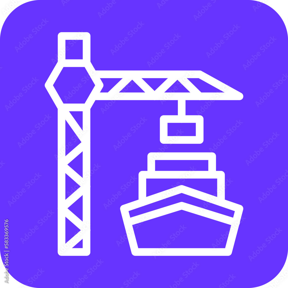 Vector Design Port Icon Style Vector Design Port Icon Style