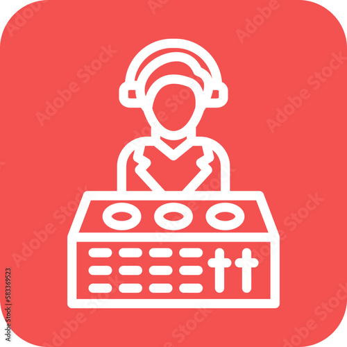 Vector Design DJ Icon Style