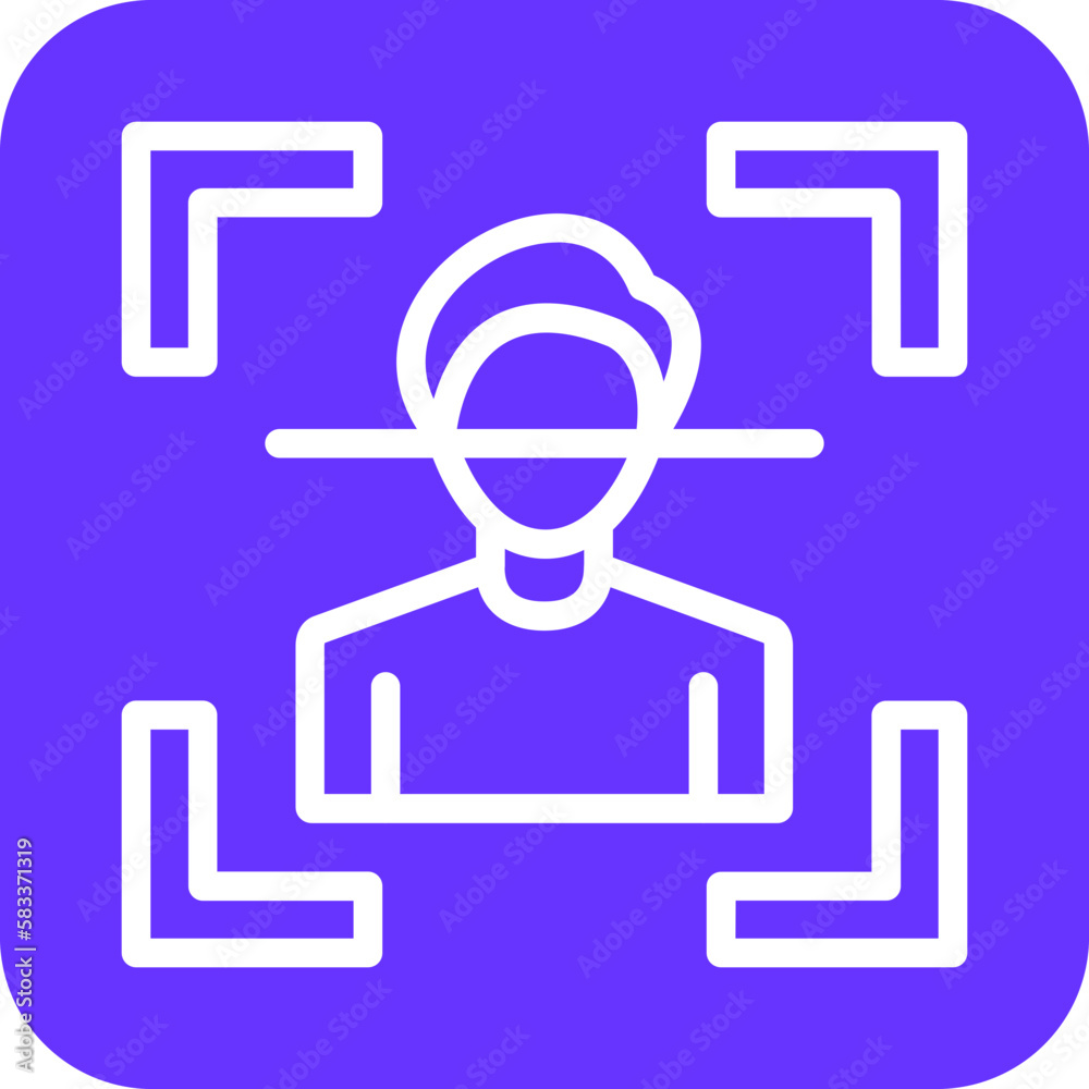 Vector Design Facial Recognition Icon Style Vector Design Facial Recognition Icon Style