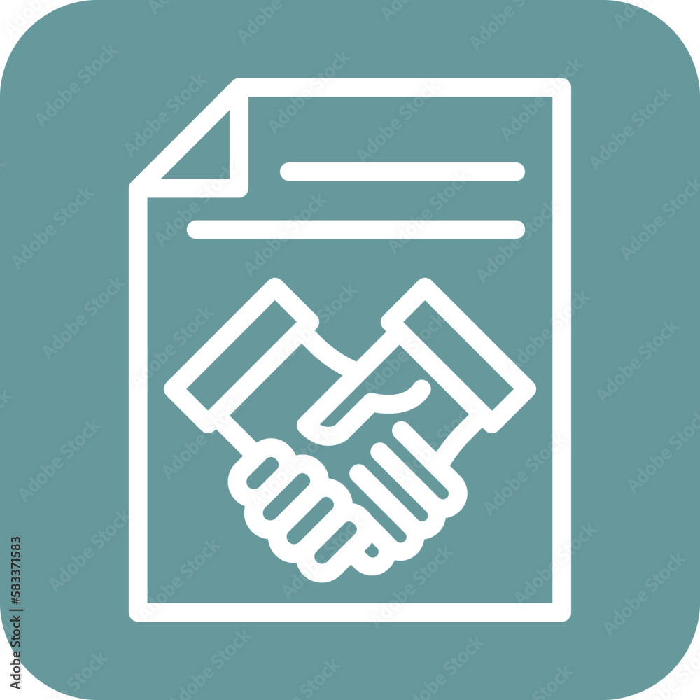 Vector Design Agreement Icon Style Vector Design Agreement Icon Style