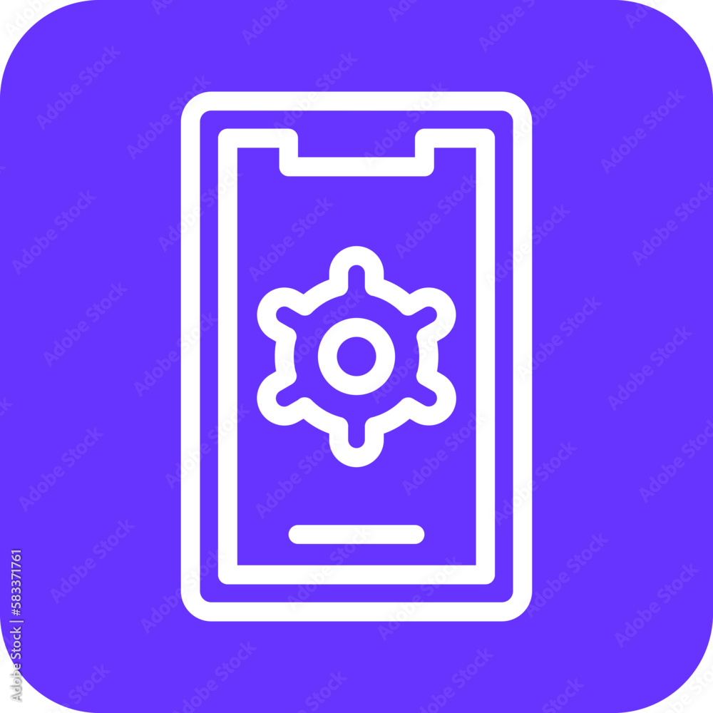 Vector Design Mobile Settings Icon Style Vector Design Mobile Settings Icon Style