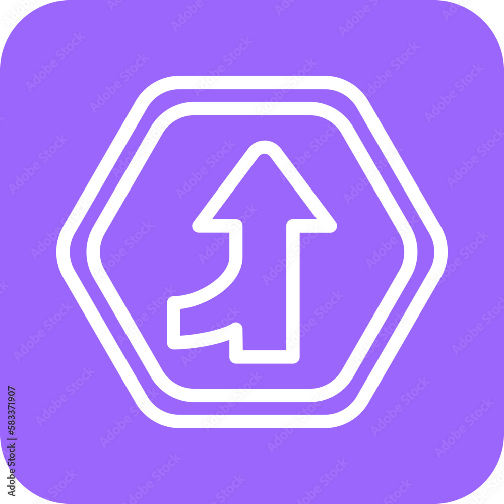 Vector Design Merging Road Icon Style Vector Design Merging Road Icon Style