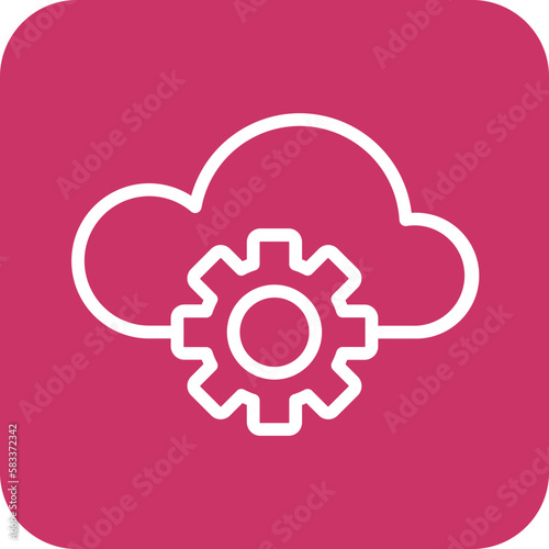 Vector Design Cloud Settings Icon Style