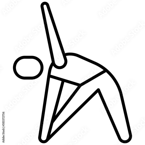 Yoga icon schwarz