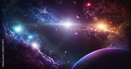 Deep space background and wallpaper