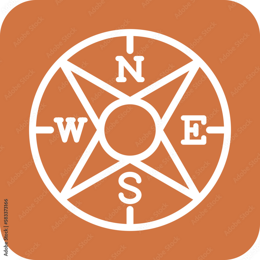 Vector Design Windrose Icon Style Vector Design Windrose Icon Style