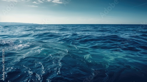 Blue Ocean Water Background, generative ai