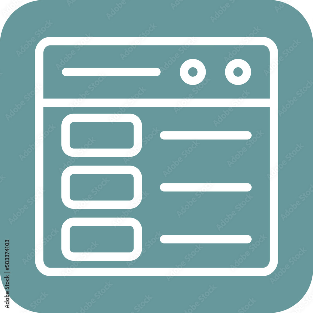 Vector Design Web Layout Icon Style Vector Design Web Layout Icon Style