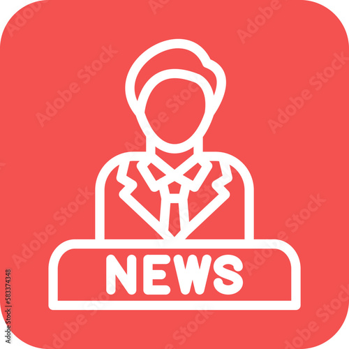 Vector Design News Anchor Icon Style