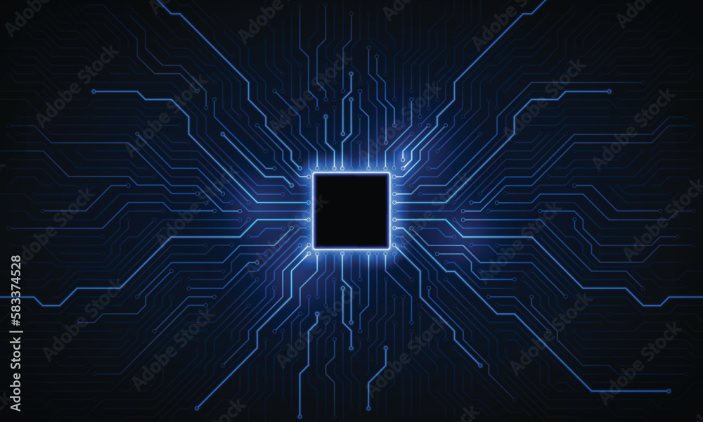 Circuit board. Technology background. Central Computer Processors CPU