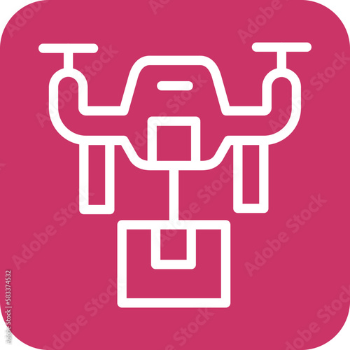 Vector Design Drone Delivery Icon Style