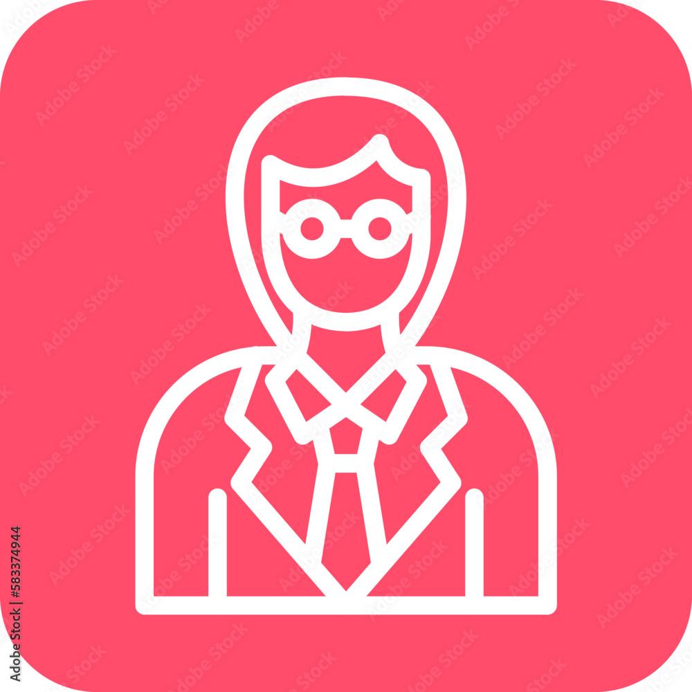 Vector Design Female Professor Icon Style Vector Design Female Professor Icon Style