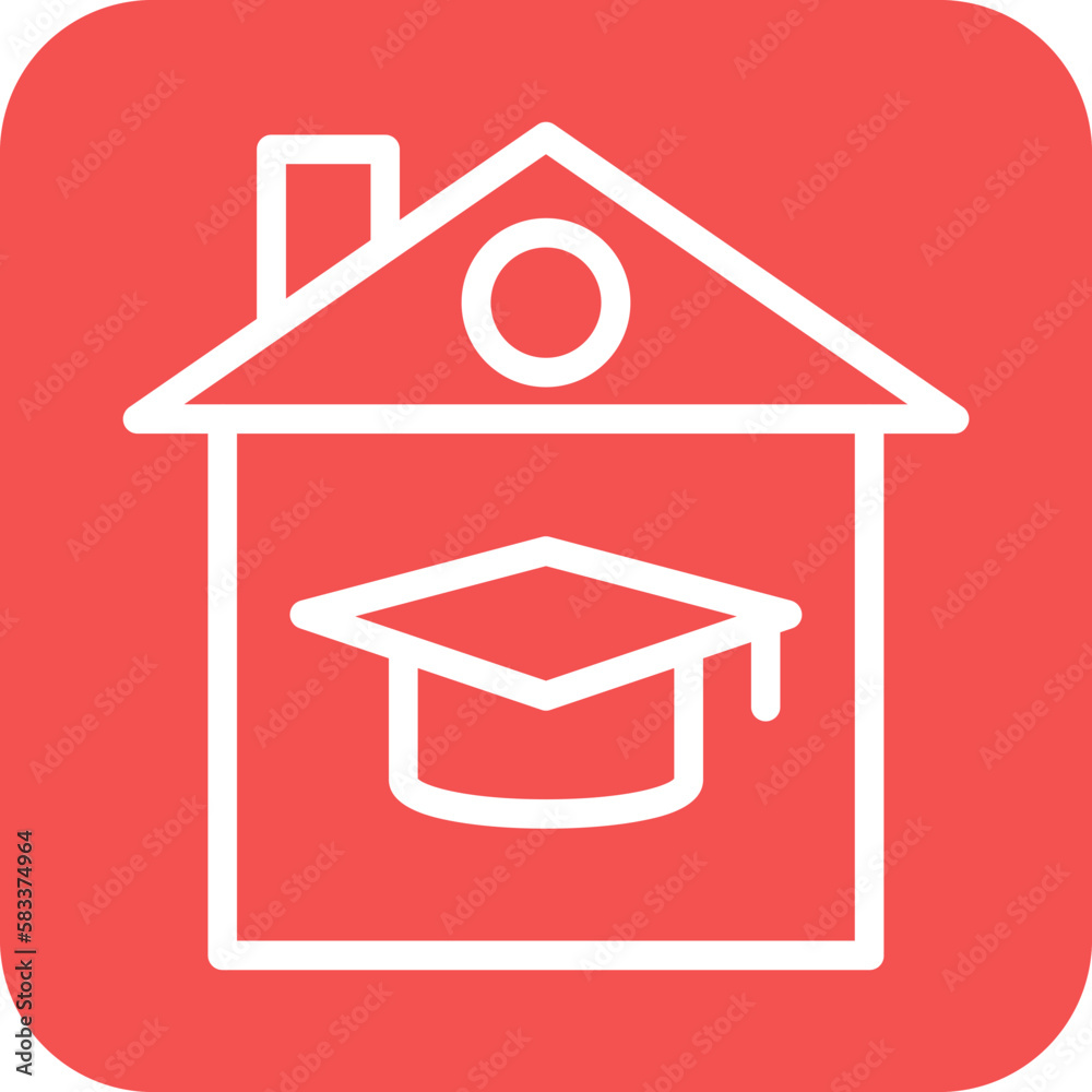 Vector Design Homeschooling Icon Style Vector Design Homeschooling Icon Style