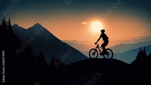 mountain bike man. generative ai