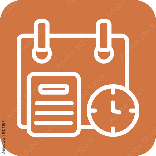 Vector Design Time Plan Icon Style