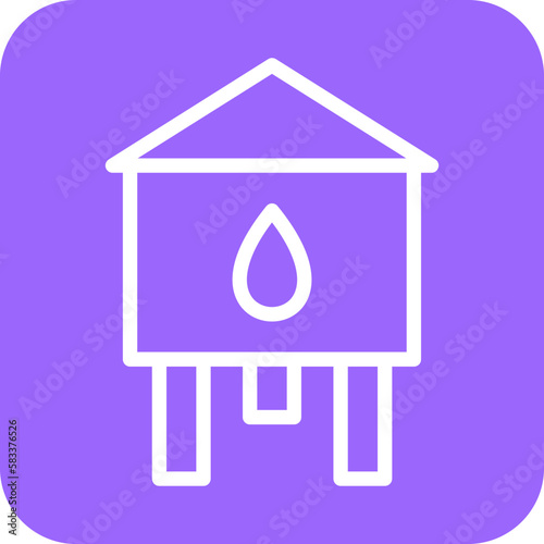 Vector Design Water Tower Icon Style