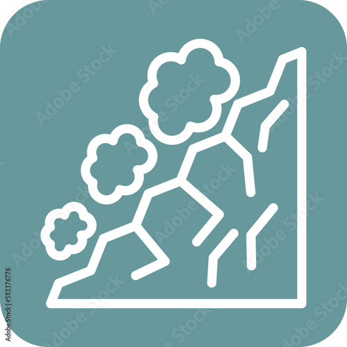 Vector Design Snow Avalanche Icon Style