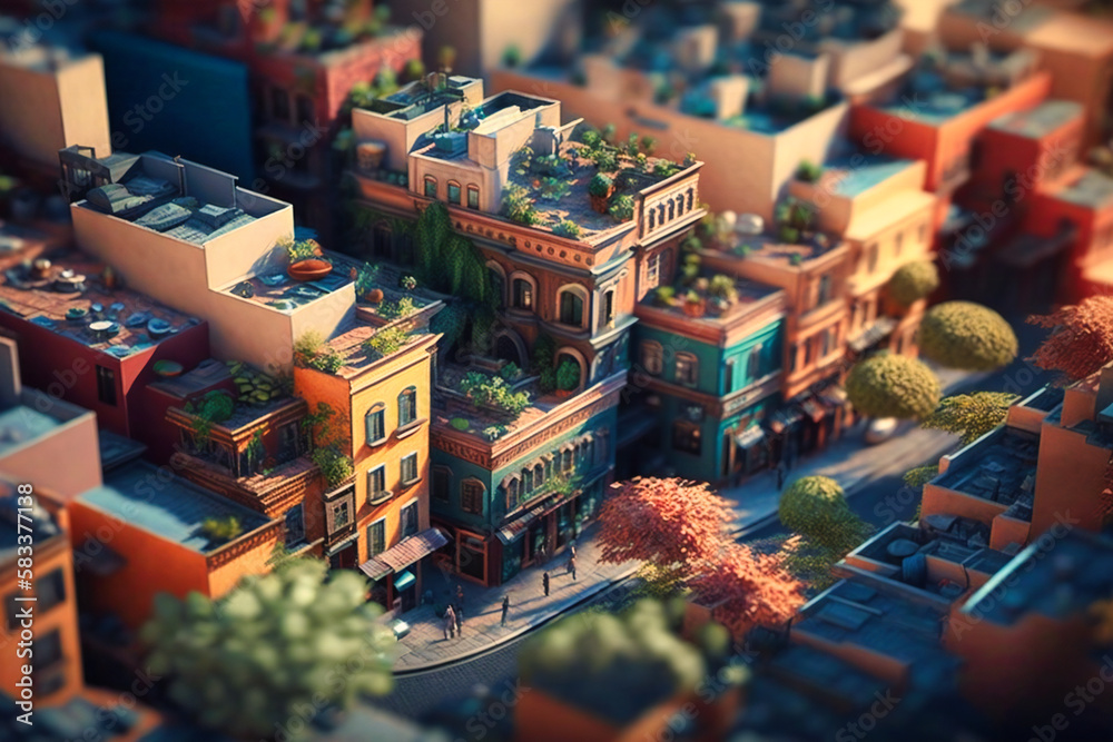 An overhead view allows us to appreciate the delicate balance between urban development and the preservation of nature An overhead view allows us to appreciate the delicate balance between urban development and the preservation of nature