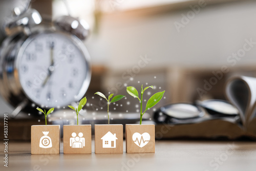 Donation, saving, charity, family finance plan concept, fundraising, superannuation, investment, financial crisis concept.