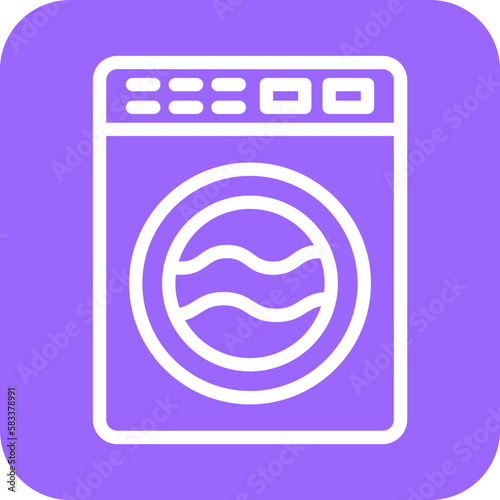 Free Download Vector Design Washing Machine Icon Style - GFXLoad