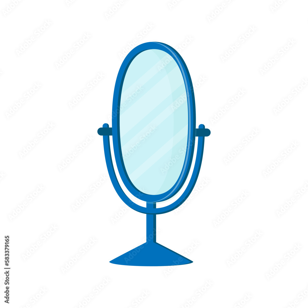 illustration of isolated mirror on white background,vector