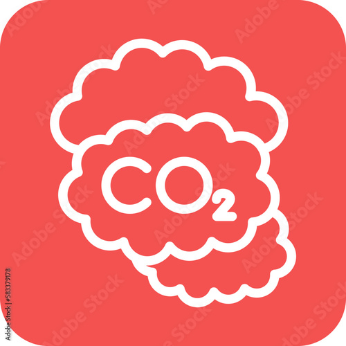 Vector Design Carbon dioxide Icon Style