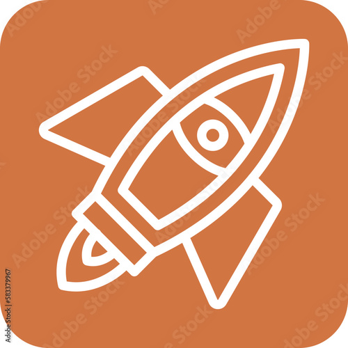 Vector Design Rocket Icon Style