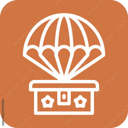Vector Design Army Parachute Icon Style