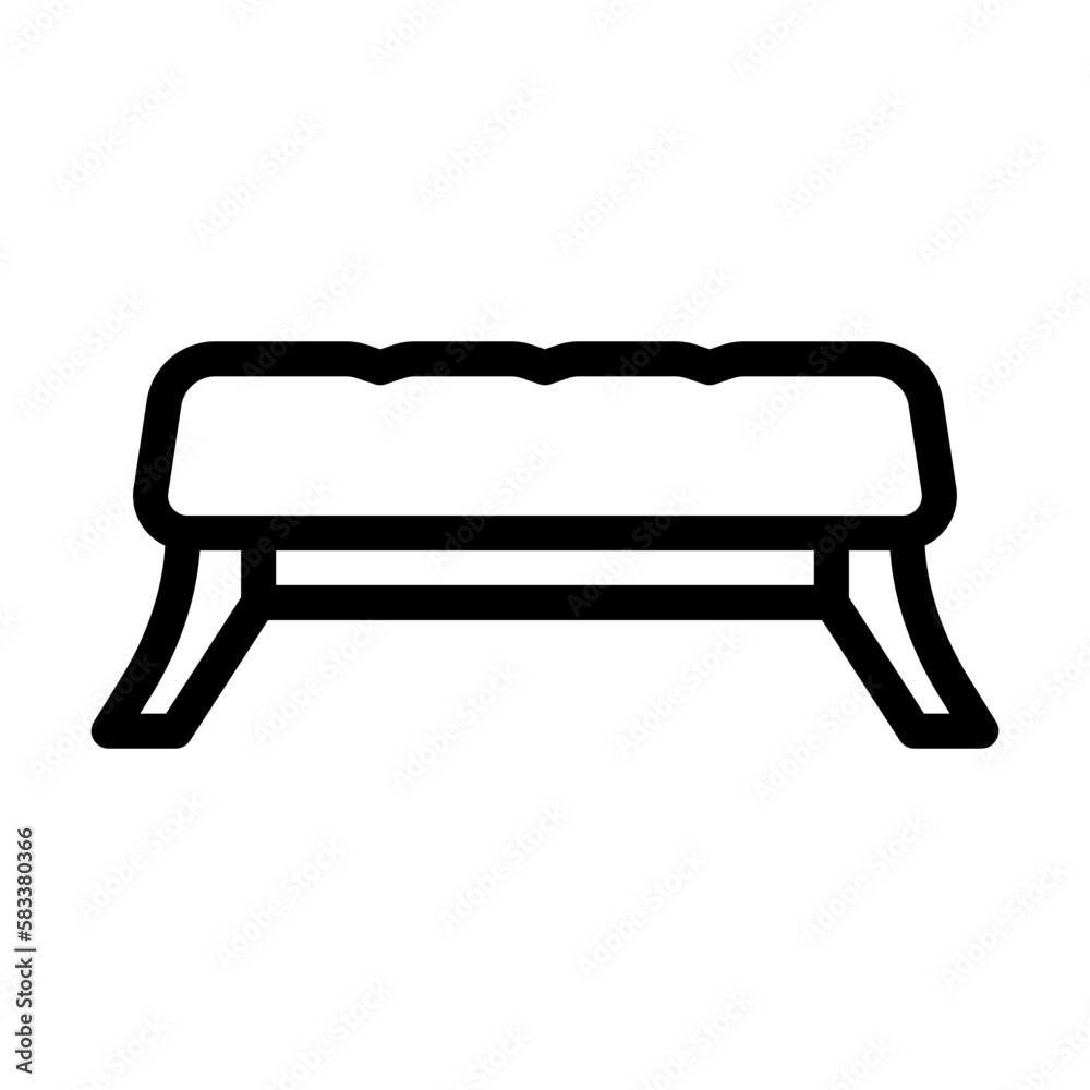 bedroom bench bedroom interior line icon vector illustration bedroom bench bedroom interior line icon vector illustration