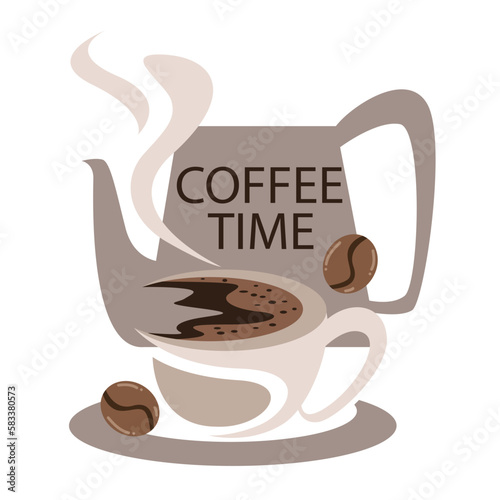 logo art coffee time  